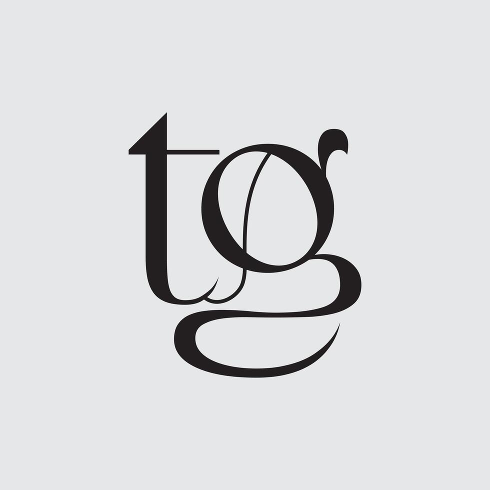 Initial letter tg logo design vector