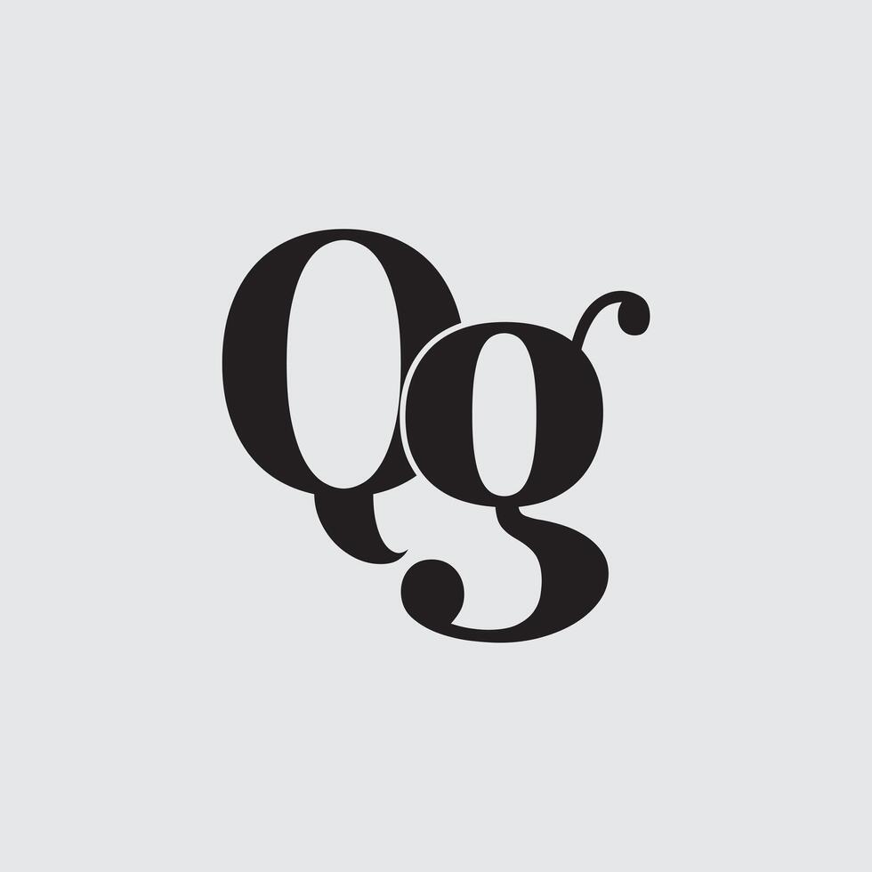Initial letter Qg logo design vector