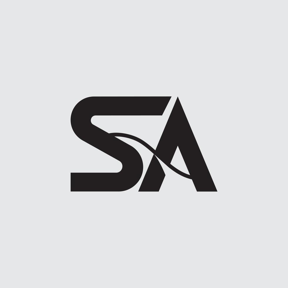 Initial letter SA logo design vector