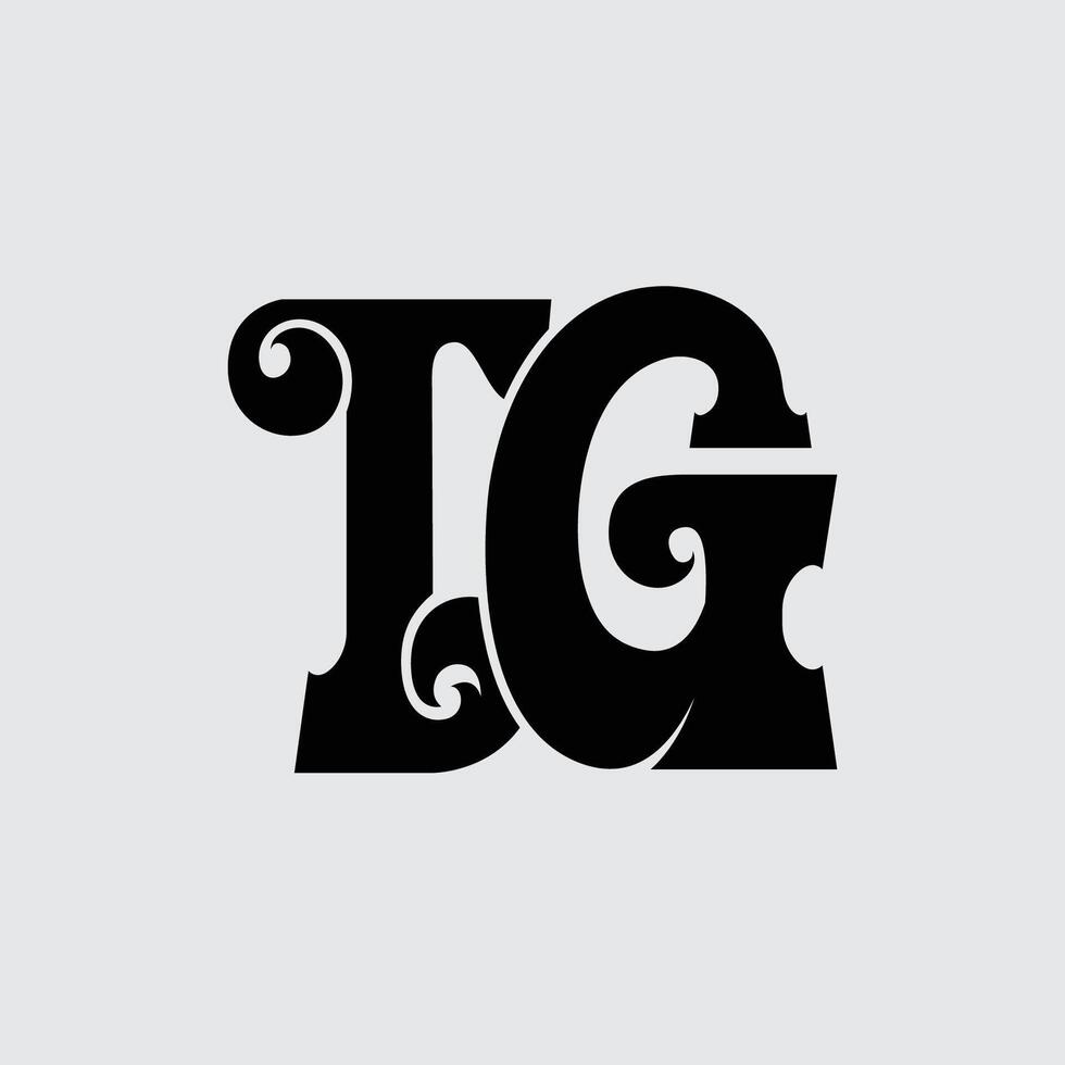 Initial letter TG logo design vector