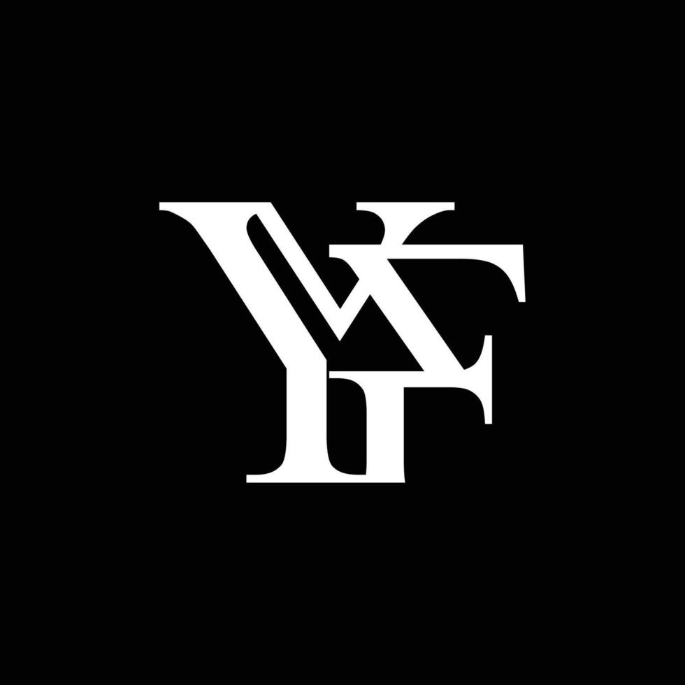 Initial letter YF logo design vector