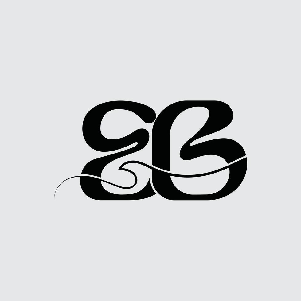 Initial letter EB logo design vector