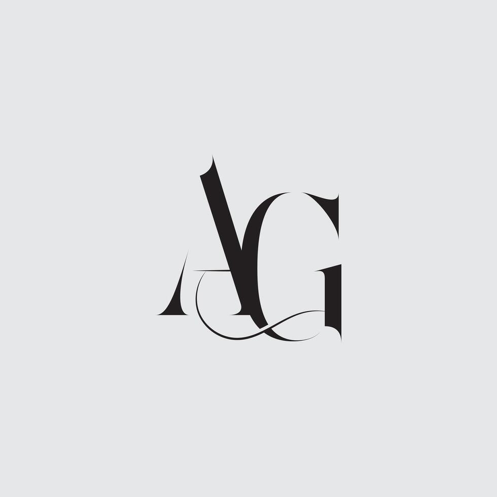 Initial letter AG logo design vector
