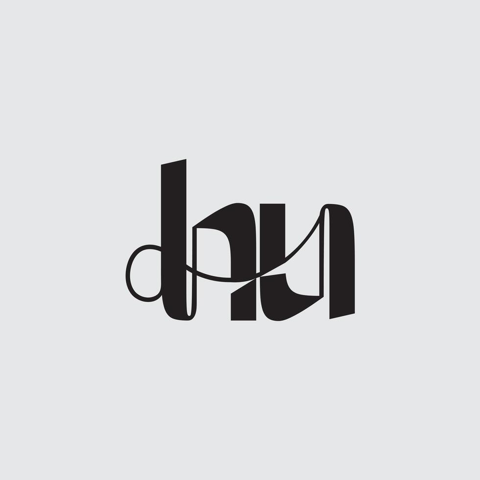 Initial letter hu logo design vector