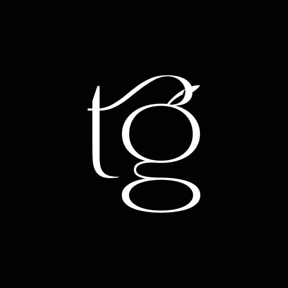 Initial letter tg logo design vector