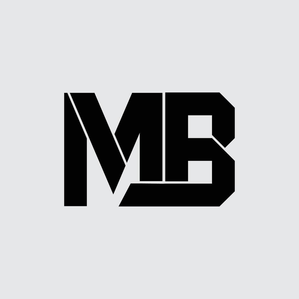 Initial letter MB logo design vector