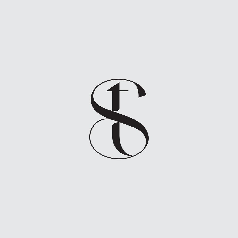 Initial letter St logo design vector