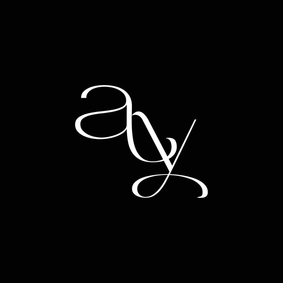 Initial letter ay logo design vector