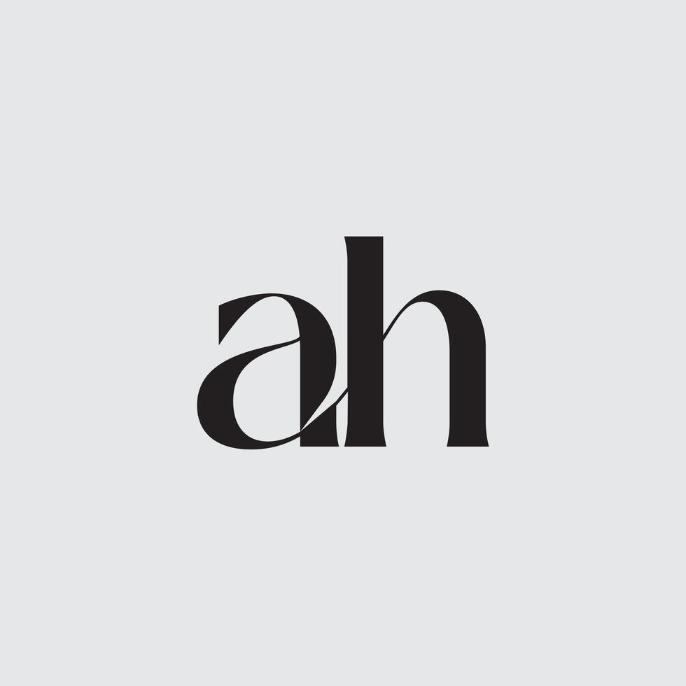 Initial letter ah logo design vector