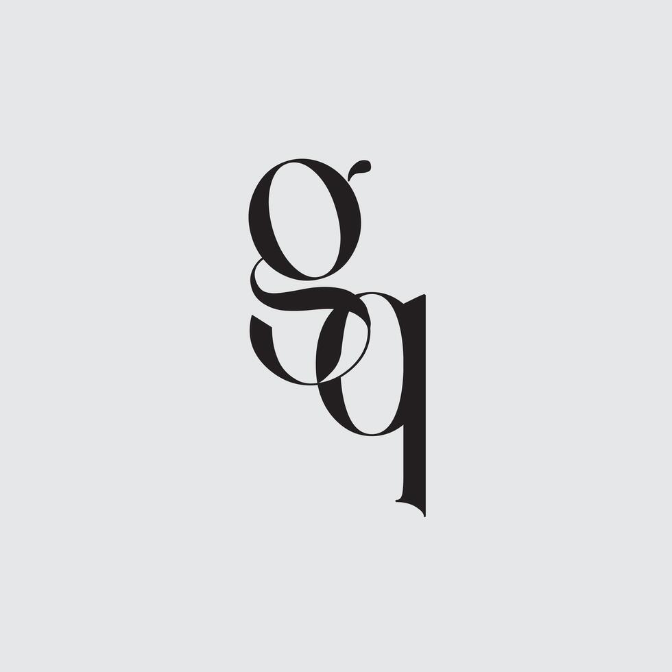 Initial letter gq logo design vector