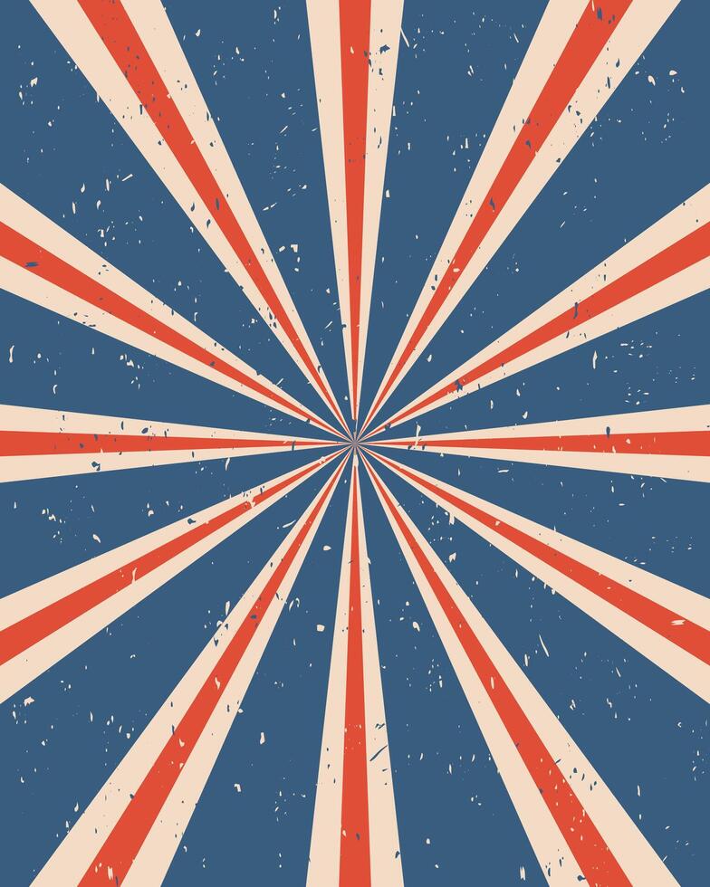Abstract radial lines retro background vector