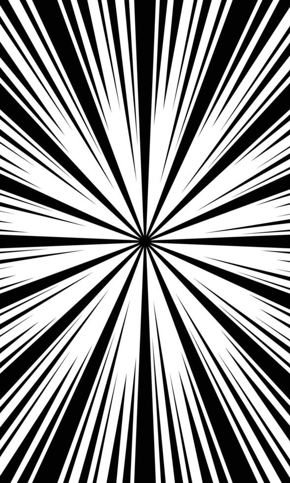 Black and white background abstract radial lines speed vector