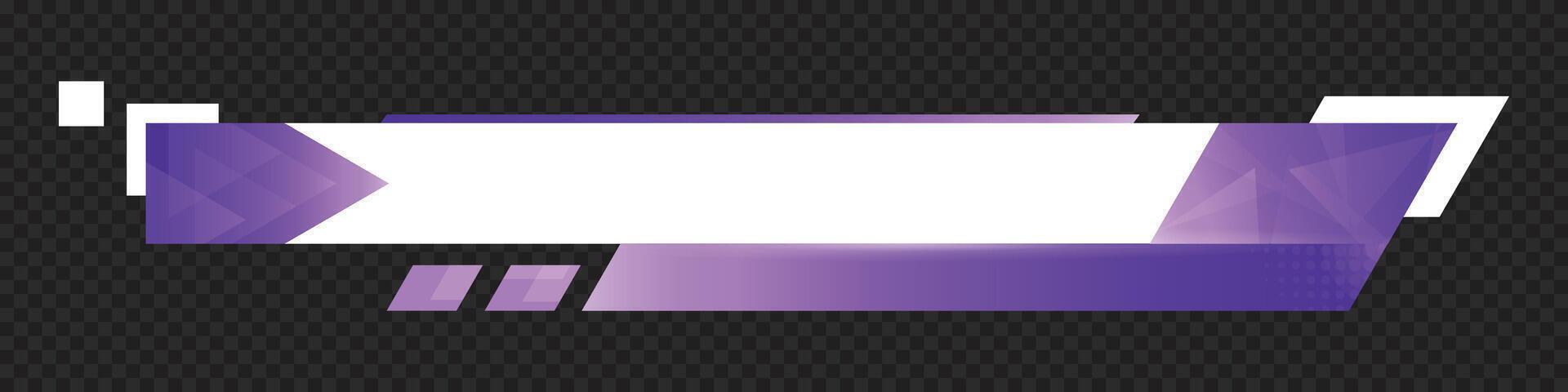 Lower third banner. Broadcast news lower third banner template design. Lower third bar template for breaking news. headline title vector