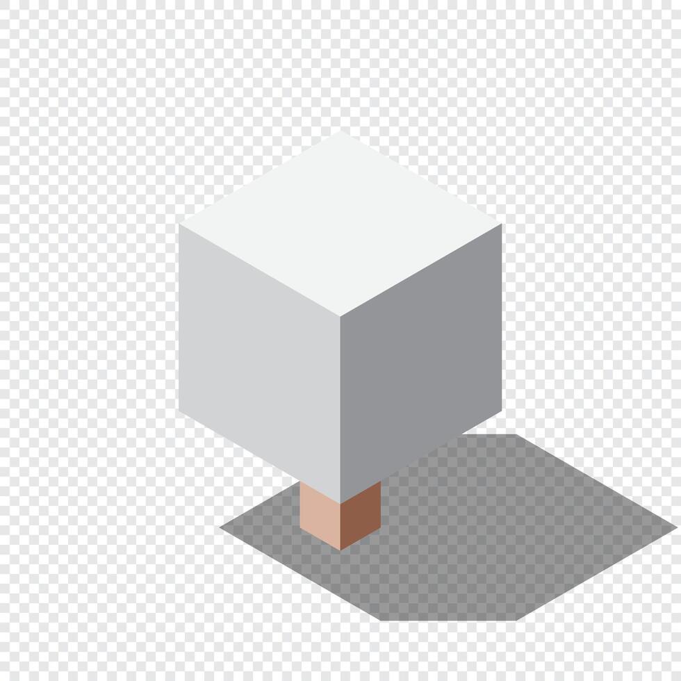 Isometric winter tree. Tree isometric elements. Isometric tree element for landscape design. Park element vector