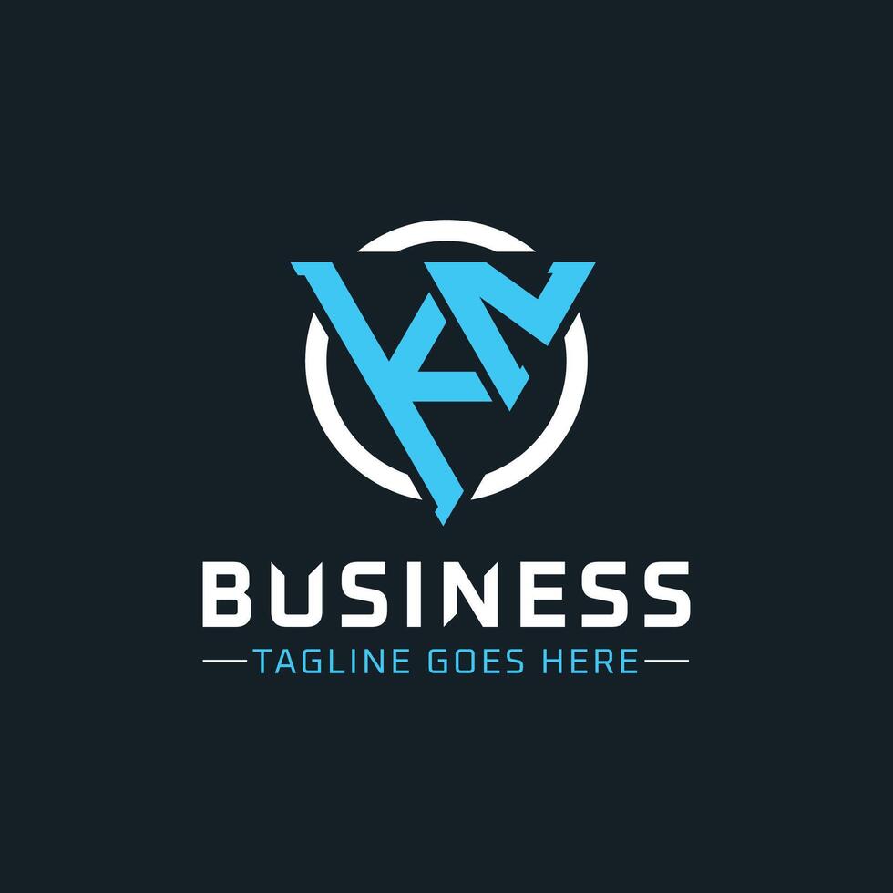 KN Monogram. Modern Initials KN Letter Logo Design with Blue and White Circle. KN Icon for Business Branding and Professional Identity vector