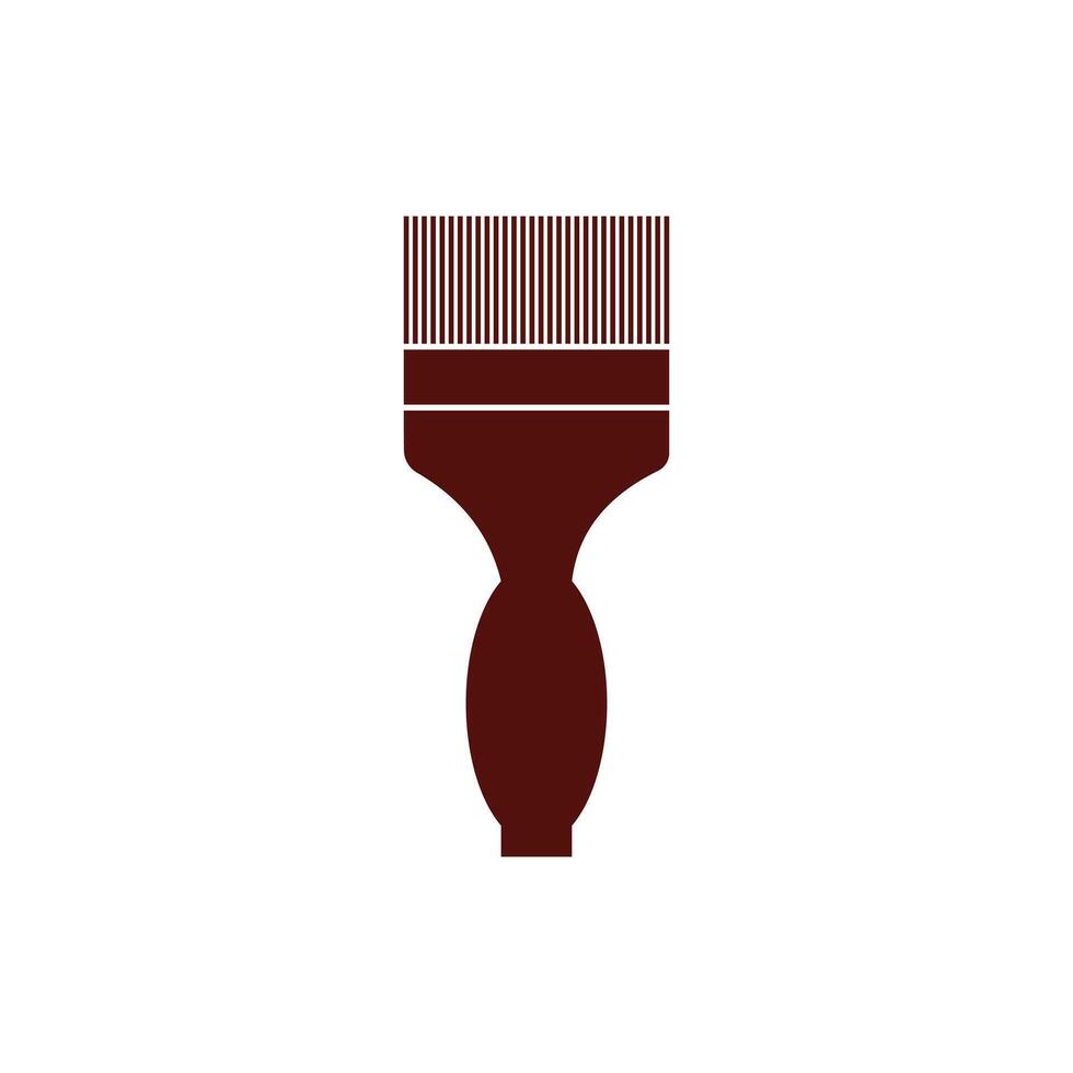 Paint brush icon. Flat style icon on white background. design elements illustration silhouette wall paint brush and paint brush. Basic elements design illustration with art theme vector