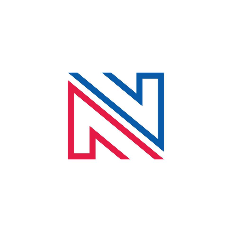 letters nv swoosh arrows opposite logo vector