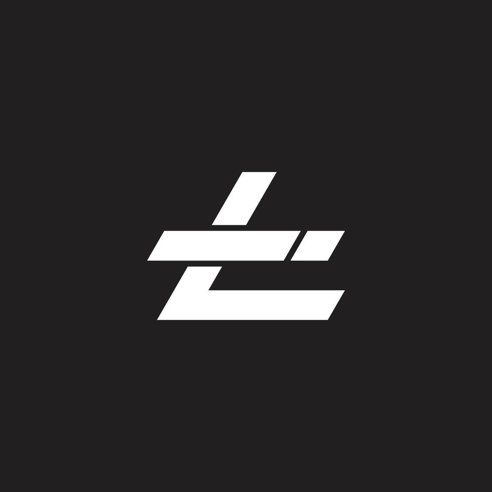 letter ti simple geometric linked line logo vector