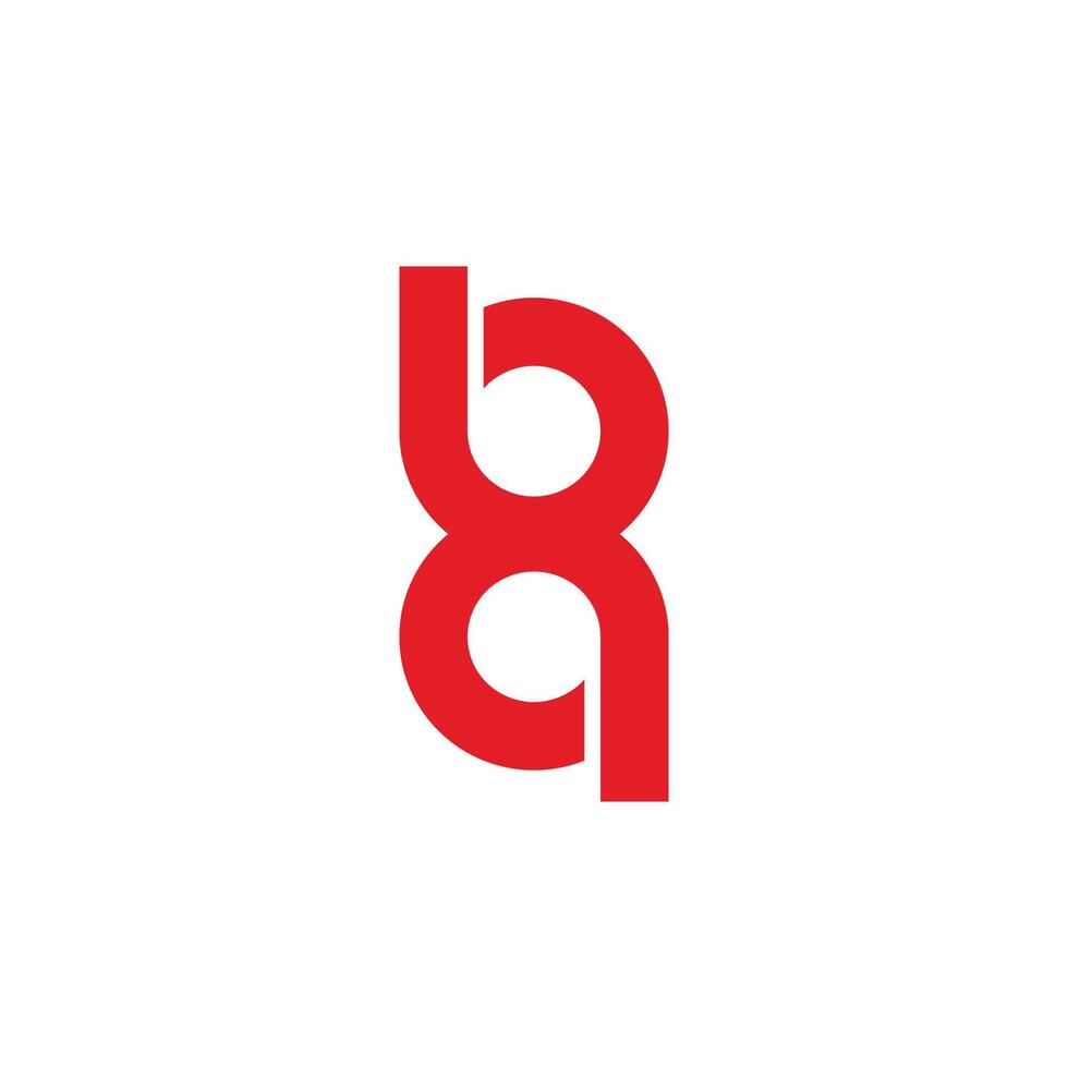 letter bq linked infinity simple line logo vector