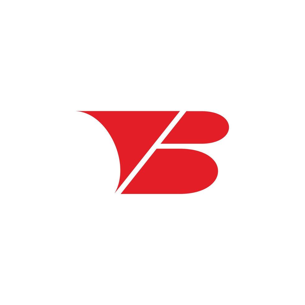 letter b run fast arrow red logo vector