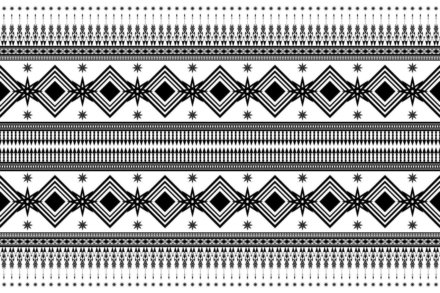 Native black and white abstract Ethnic pattern vector