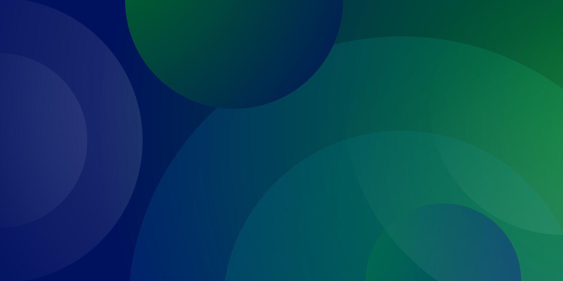 Abstract background gradient dark blue and green color background with simple circle pattern. vector