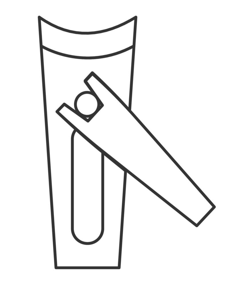 nail clipper single icon, sign, symbol of tool vector