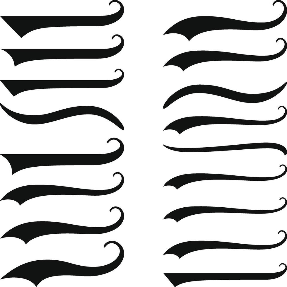 Text Tails Swoosh Baseball Sign, Typography font curve tail, font swoosh tail ornamental , Typographic swash and swooshes tails vector