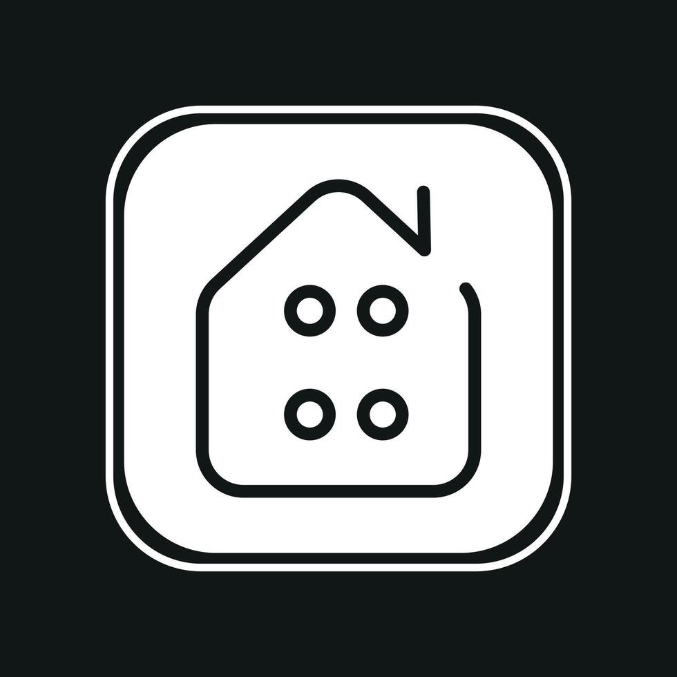 home icon on button vector