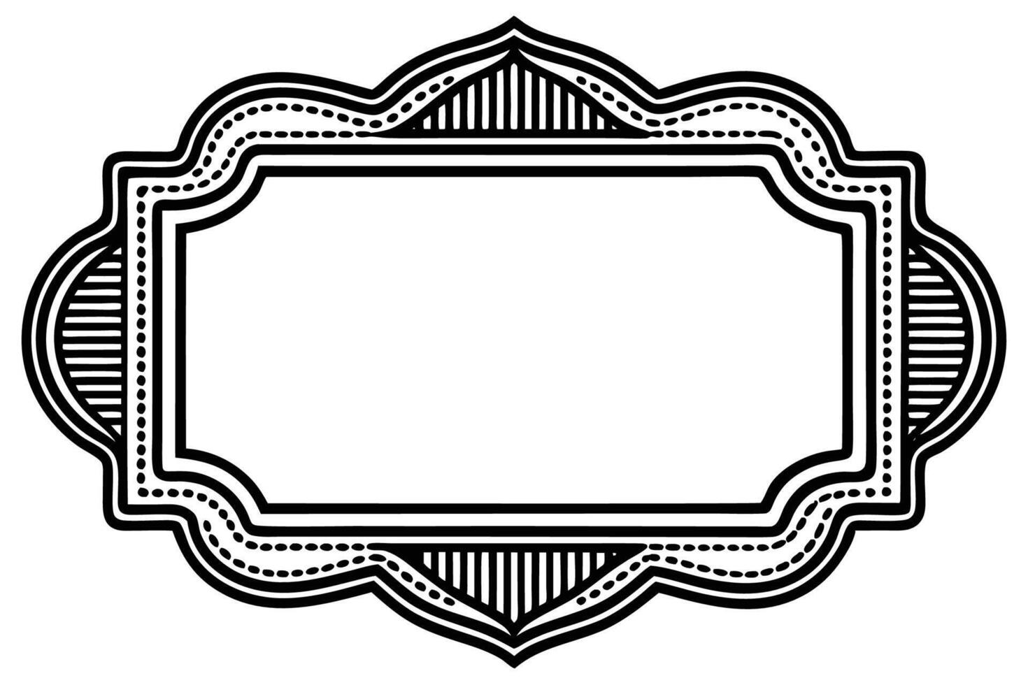 a black and white illustration of a frame vector