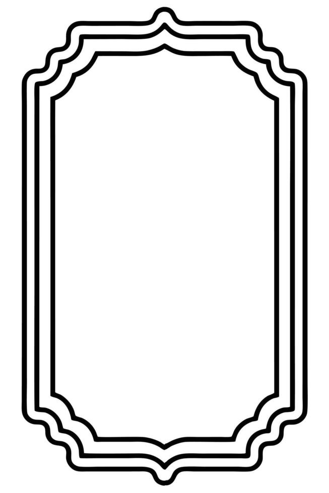 a black and white outline of a frame vector