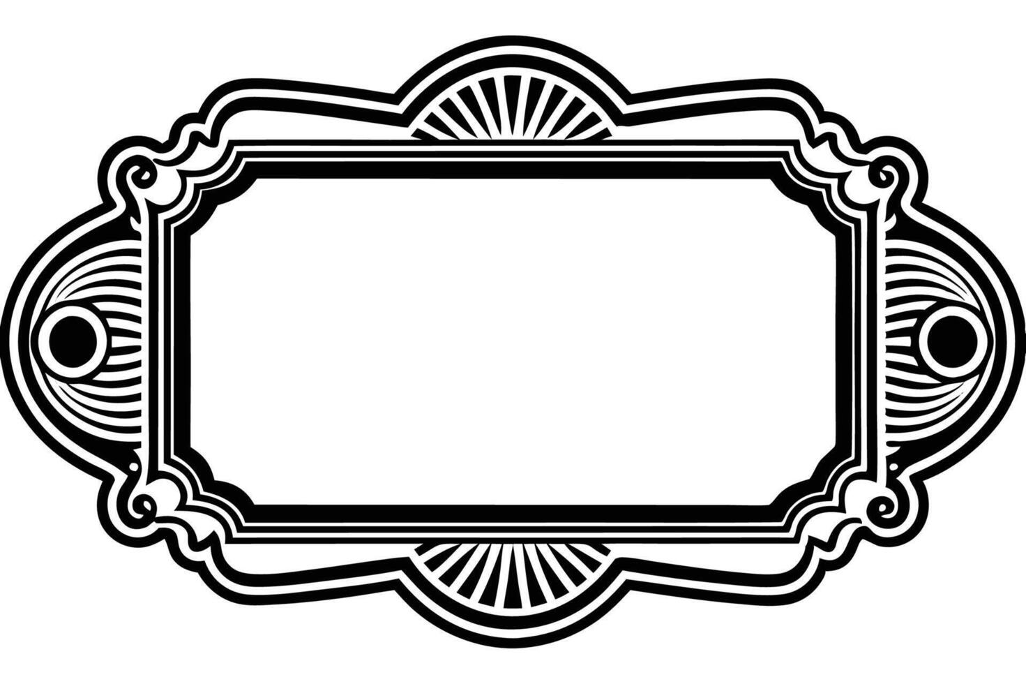 a black and white illustration of a frame vector