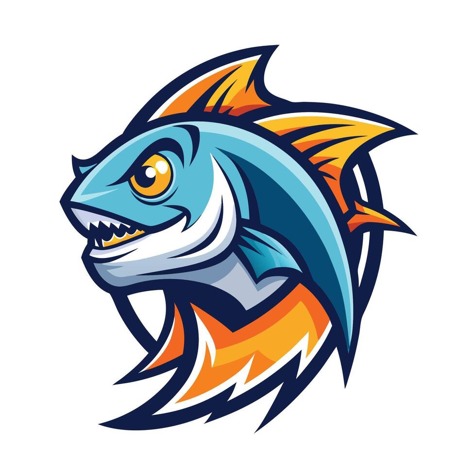 a fish head with a big mouth and a big mouth vector