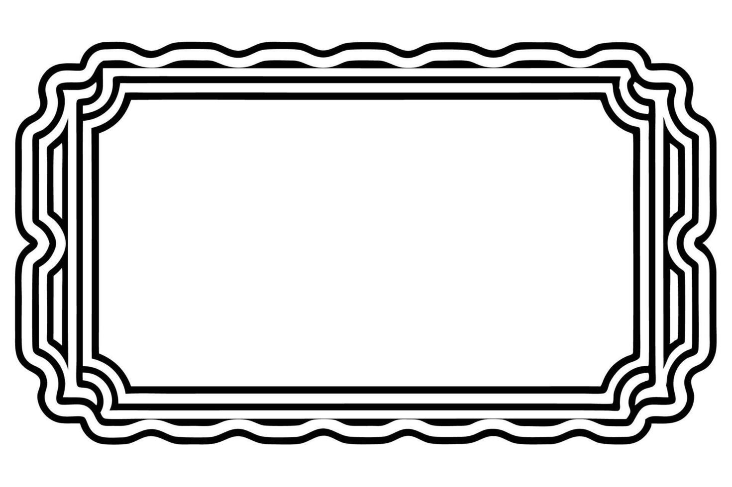 a black and white drawing of a frame vector