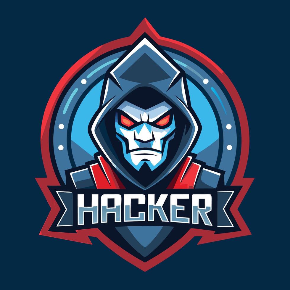 the logo for hacker vector