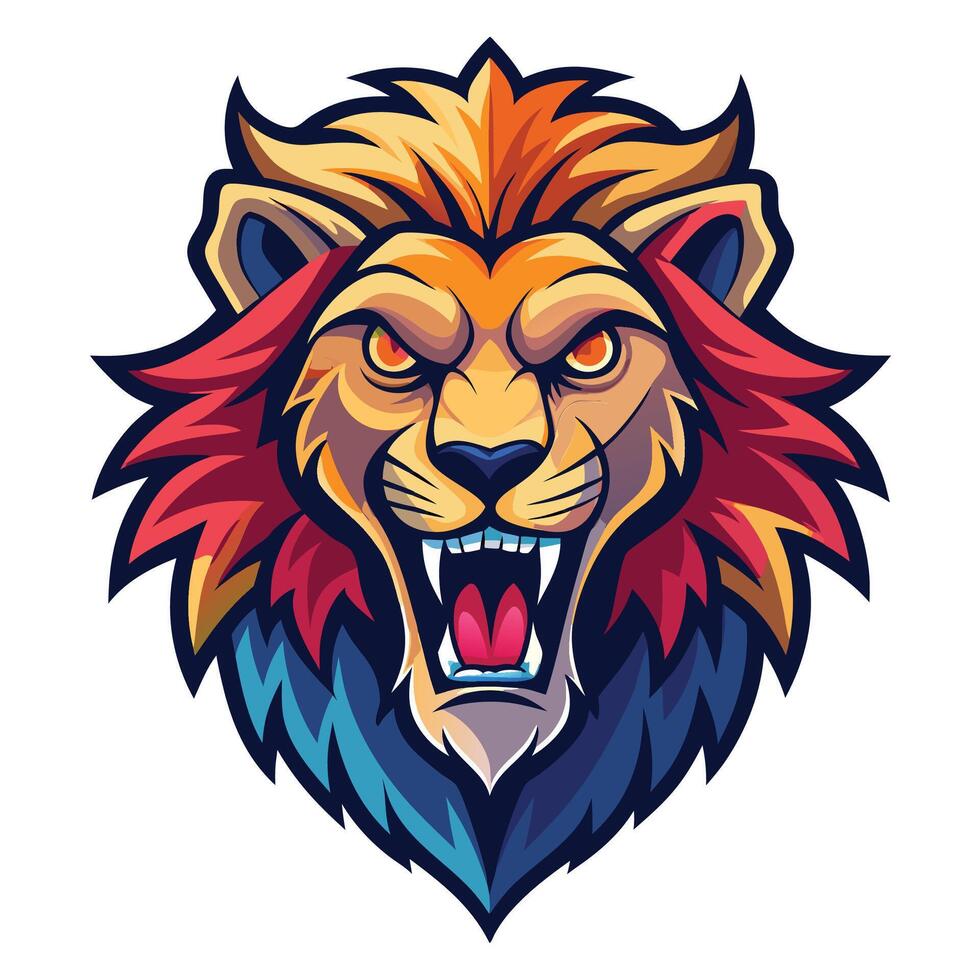 lion head mascot mascot head illustration vector