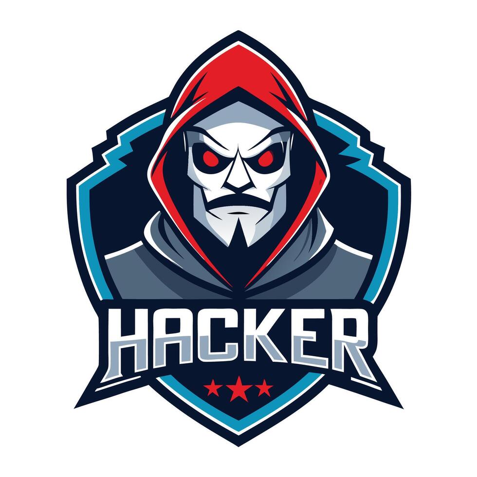 the logo for a hacker team vector