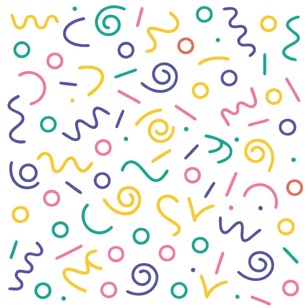 a colorful pattern with many different shapes and colors vector