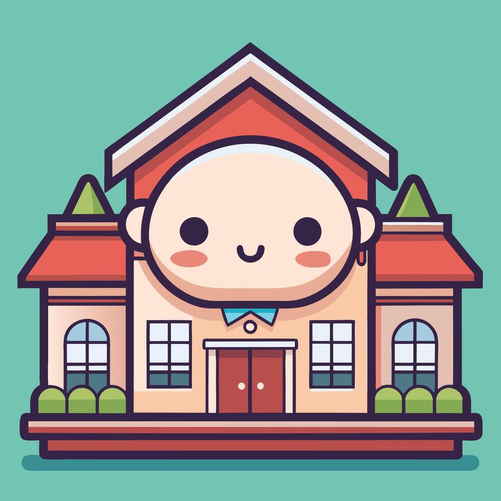 a cartoon character with a big house on top vector