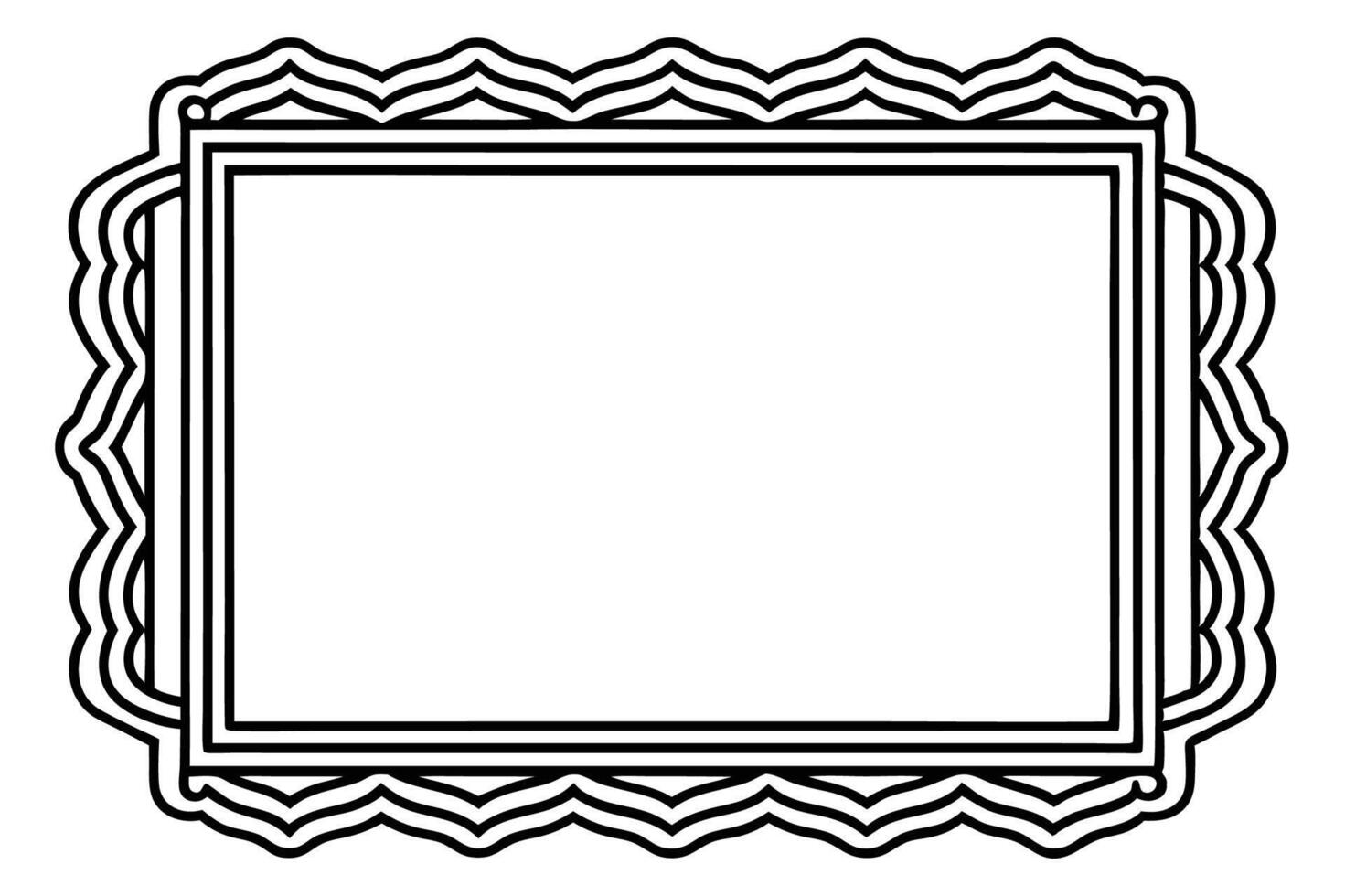 a black and white drawing of a frame vector
