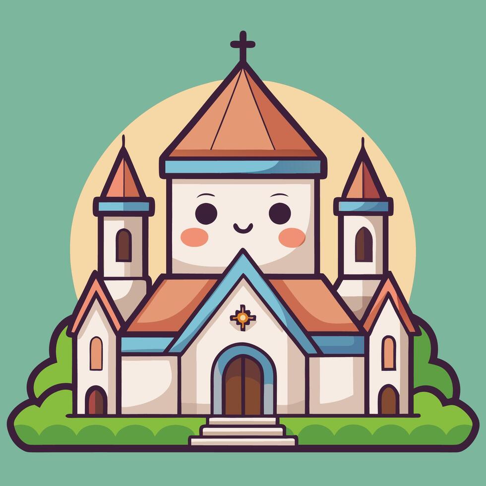 church icon illustration vector