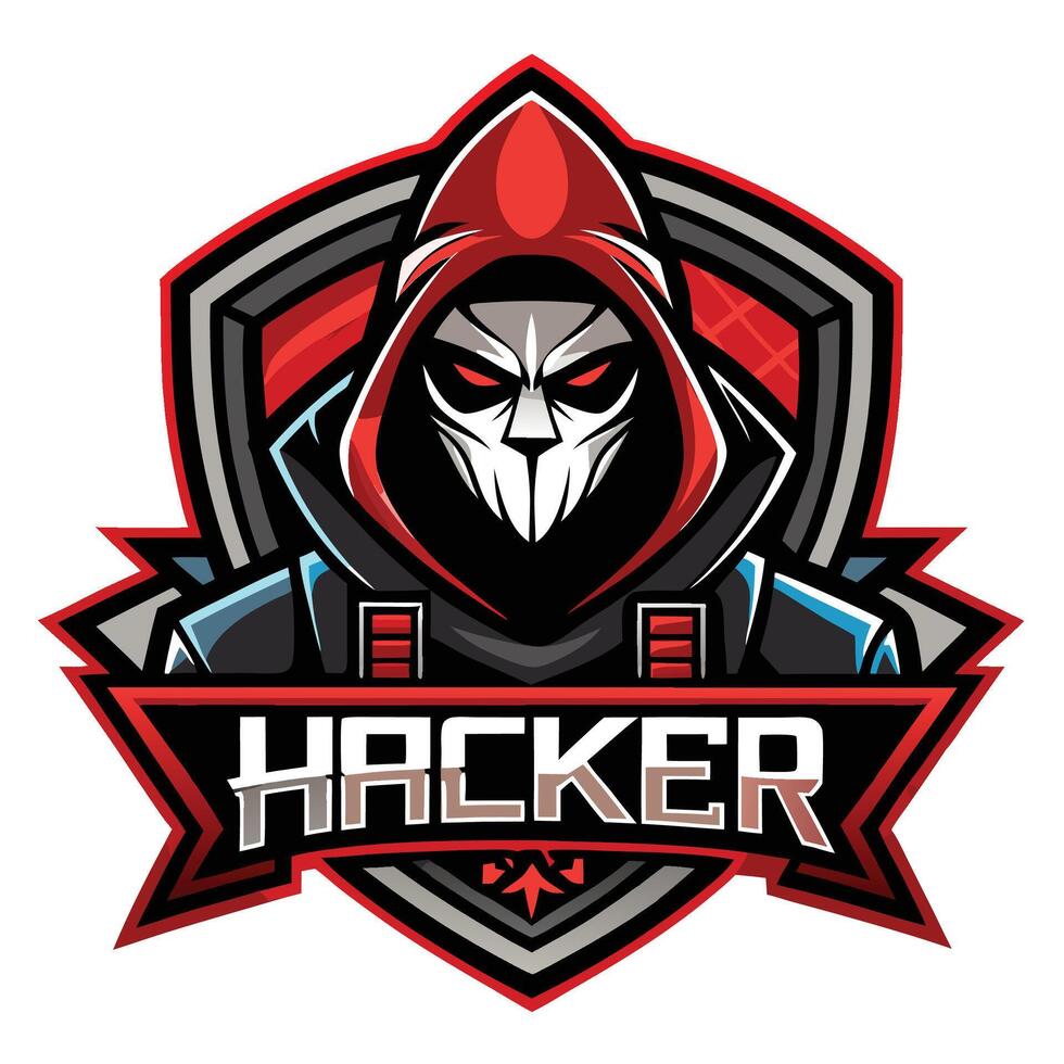 the logo for hacker vector