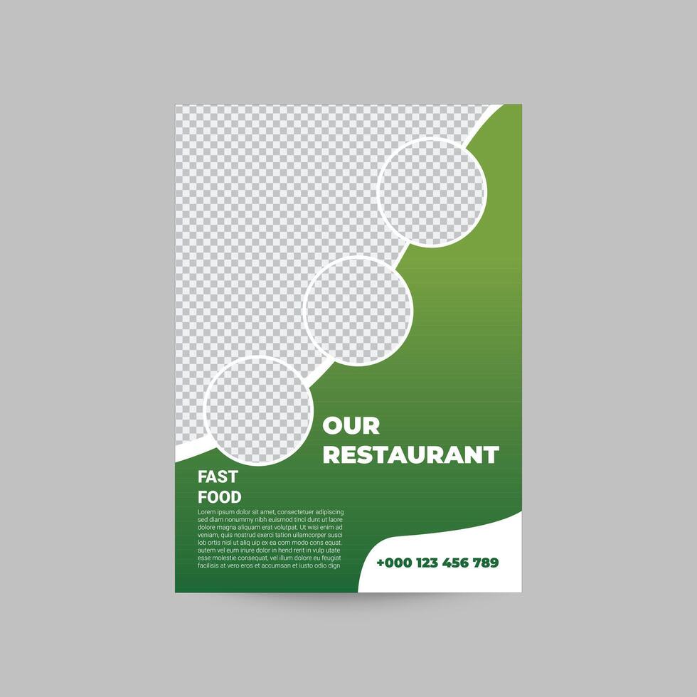 First food Restaurant Flyer template design vector
