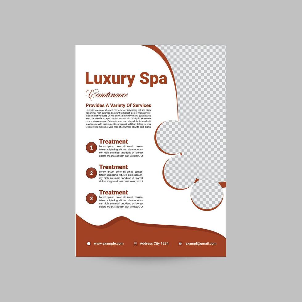 Modern spa flyer template with lovely style vector