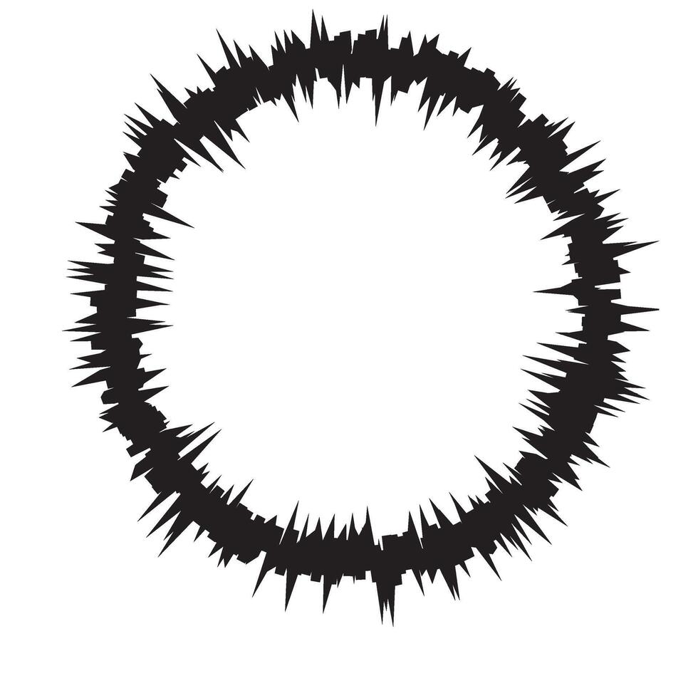 A circle made of black ink on a white background vector