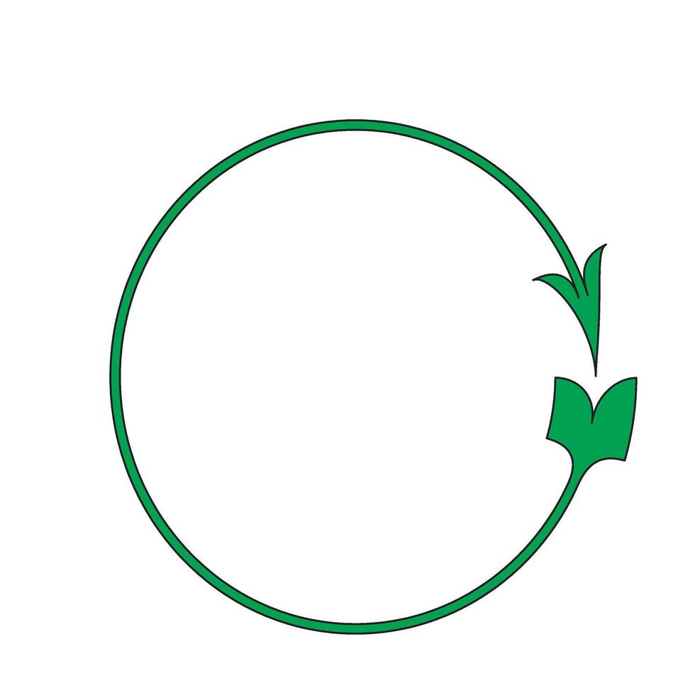 A green arrow pointing to the right in a circle vector