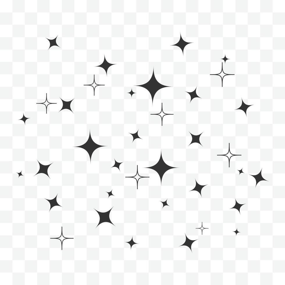Stars on sky icon simple flat. Perfect Black pictogram illustration. vector