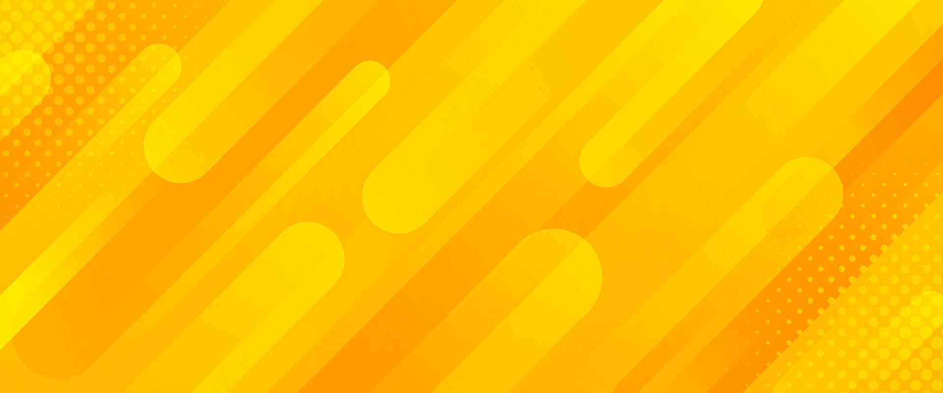 Bright orange abstract gradient banner background with halftone effect vector