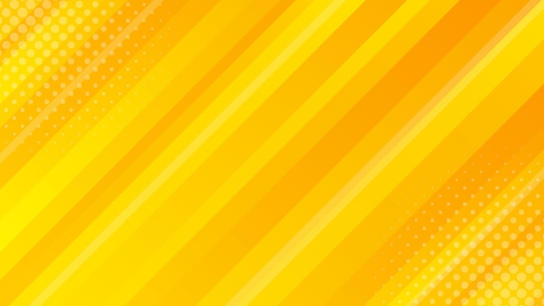 Bright orange-yellow abstract banner background with halftones. Gradient texture with smooth stripes vector