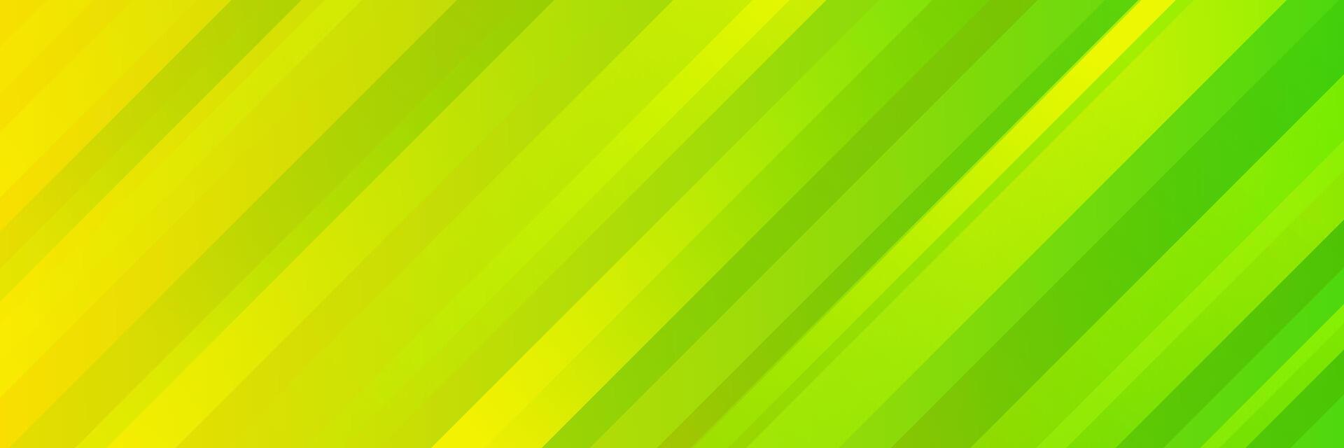 Bright green-yellow abstract dynamic banner background. Gradient texture with smooth stripes vector
